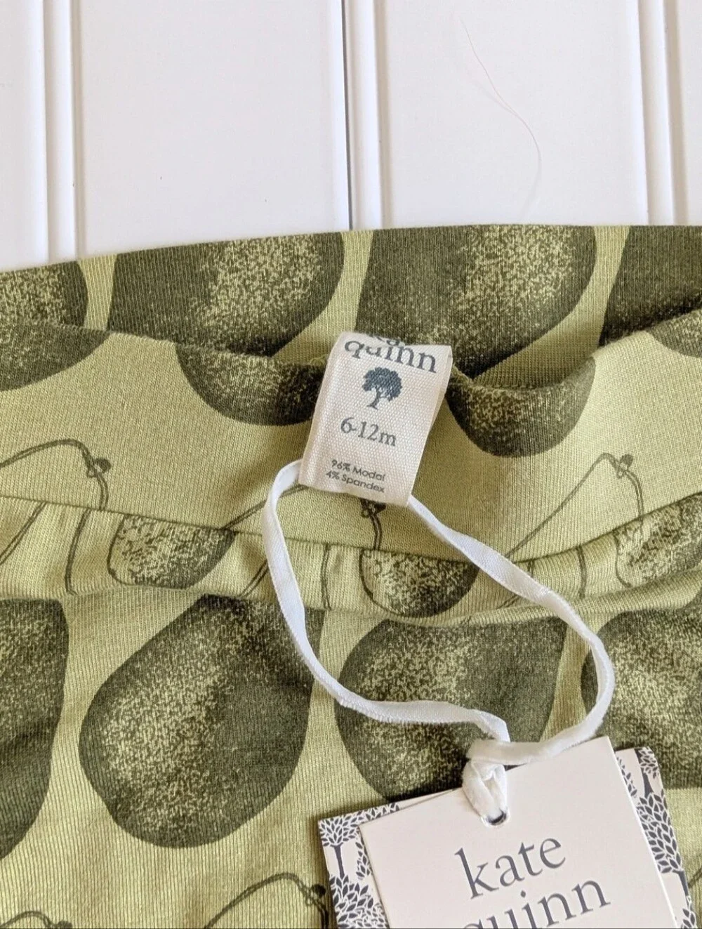 kate quinn Olive Avocado Print High-Waist Diaper Cover